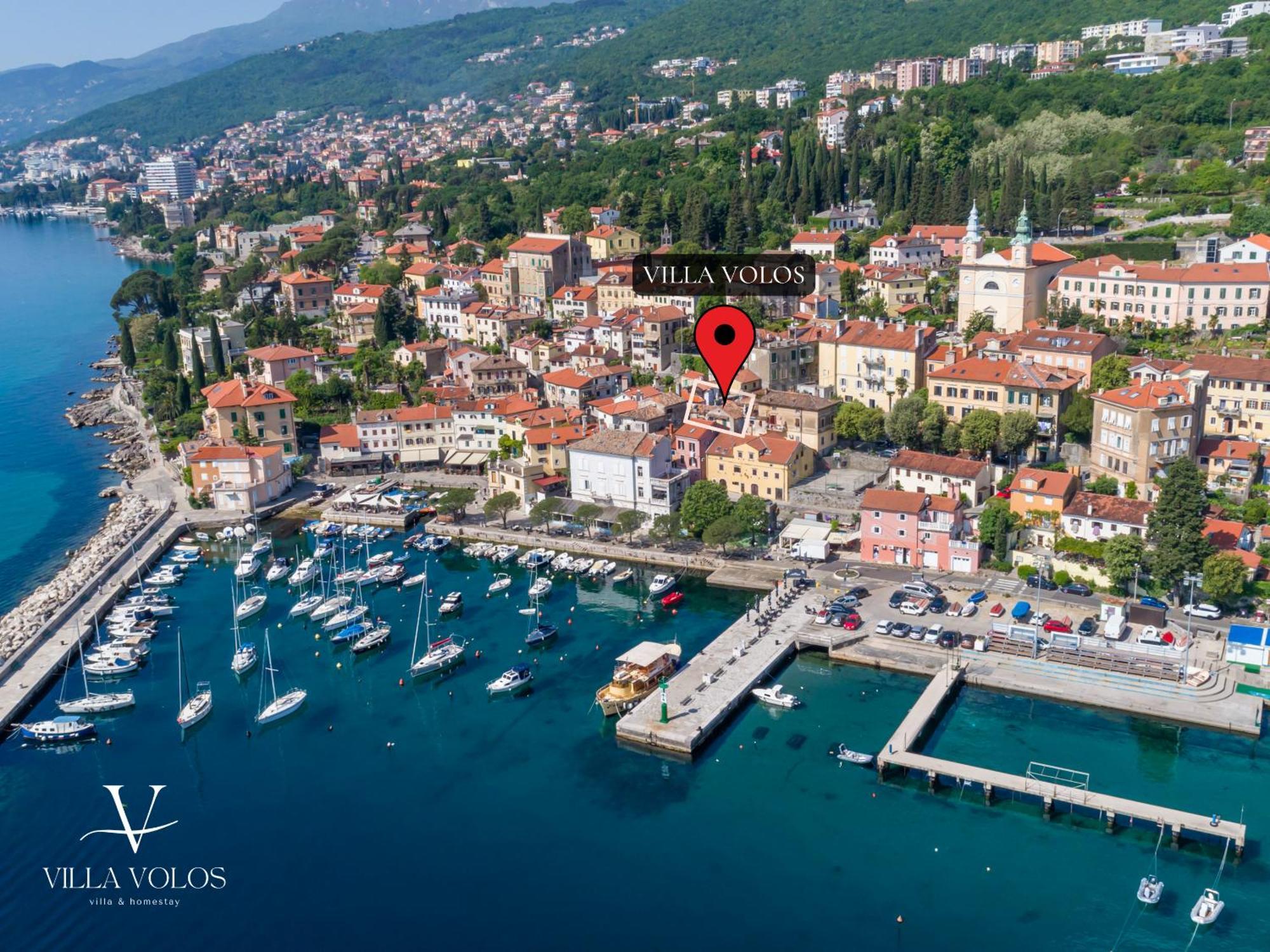 Villa Volos Apartment Karmen With Roof Terrace, Sea View, Free Private Parking Opatija Dış mekan fotoğraf